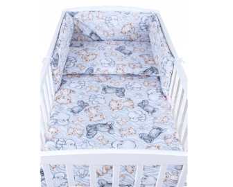 Souprava do postýlky 135/100 cm 3 díly - safari / zebra