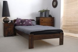 Postel Šárka 90 x 200 cm ořech masiv borovice