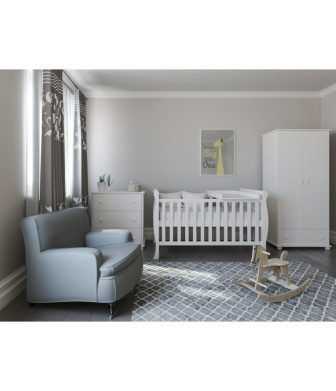 Postieľka 140/70 cm Francesca - biela - 3v1