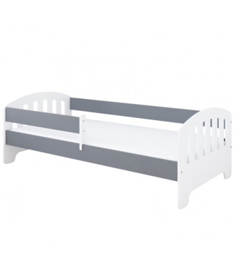 Postel Kvido 180/80 cm - bílá/ šedá + matrace