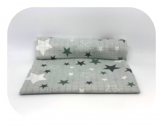 Plena potisk bílá hvězdička na šedém