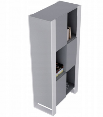 Skriňa Aspect šedá-biela