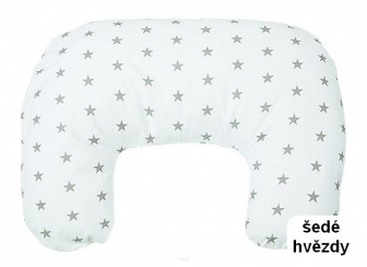 Krmící polštář - šedé hvězdy
