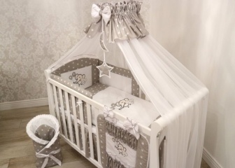 Luxusní vyšívaná souprava 12 dílů - model šedý sloník