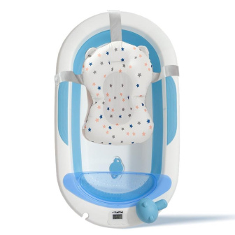 Detská vanička PupyHou + príslušenstvo 7 dielov - modrá