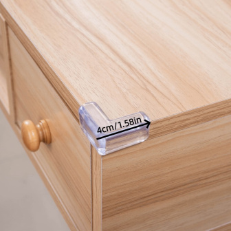 Silikónová ochrana rohov nábytku číra / 1 ks