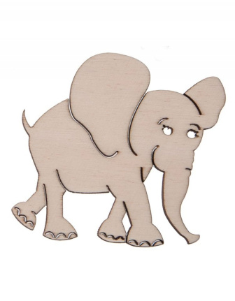 Dřevěná dekorace -  Slon