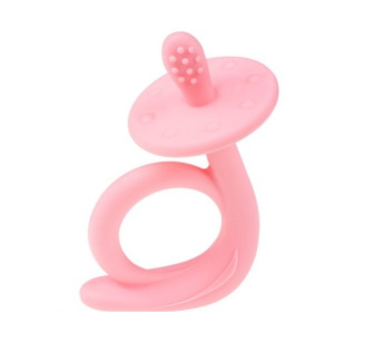 Silikonové kousátko / šnek růžový