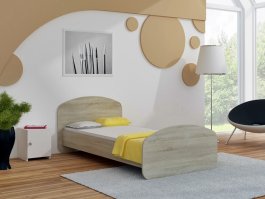 Postel Junior 180x90 cm s roštem a matrací - son