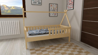 Posteľ z masívu Pavlík 80/160 + rošt ZADARMO - prírodná