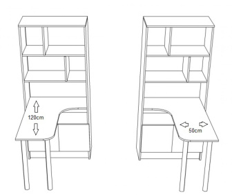 Regál s psacím stolem N36 - Mája