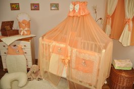 Souprava do postýlky medvídek spáč lososový 10 dílů