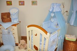 Souprava do postýlky medvídek spáč modrý 15 dílů