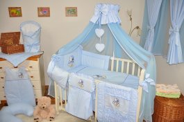 Souprava do postýlky méďa spáč modrý 15 dílů