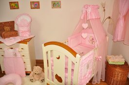 Souprava do postýlky medvídek spáč růžový 10 dílů