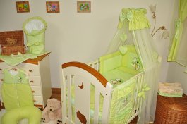 Souprava do postýlky medvídek spáč zelený 15 dílů