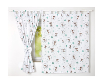 Dětské závěsy - 120x160 cm srneček - bílá
