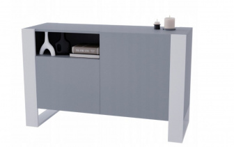 Komoda Aspect šedá-bílá