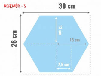 Čalúnený nástenný panel plot Hexagon 40 x 34,5 x 3 cm levanduľová