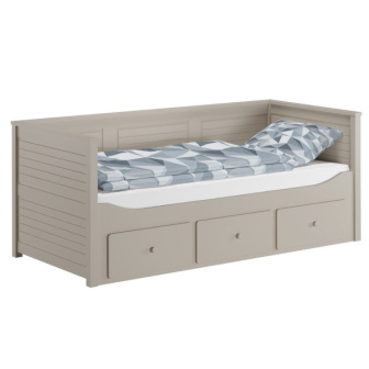 Postel Lahti 90/200 cm - ŠEDÁ + rošt ZDARMA