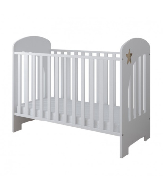 Postieľka 120/60 cm Star - biela - 2v1