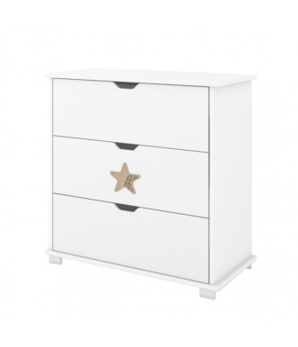 Přebalovací komoda Star - bílá