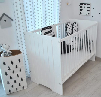 Postýlka Scandi 120/60 cm bílá - novinka