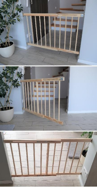 Zábrana dveře, schody 102 - 160 cm výška 82 cm