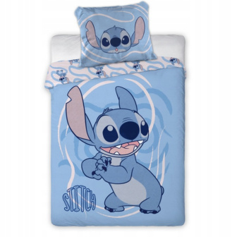 Dětské povlečení do postýlky 100/135 cm - Stitch / modrá