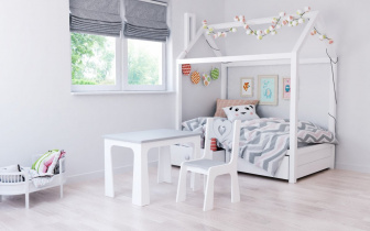 Stůl a židle srdce (výběr barev)