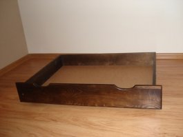 Zvýšený šuplík pod postel 200 cm ořech