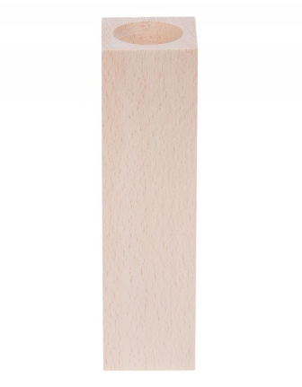 Dřevěný svícen - 1 svíčka, hranatý