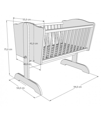 Kolíska Sweet Dream - biela