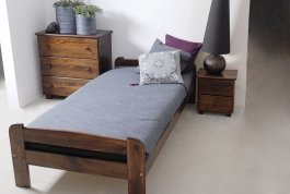 Postel Syntie 90 x 200 cm barva ořech