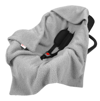 Zavinovacia deka do autosedačky - sivá