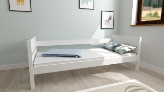 Detská posteľ Tina - BIELÁ 180 x 80 cm + rošt ZADARMO