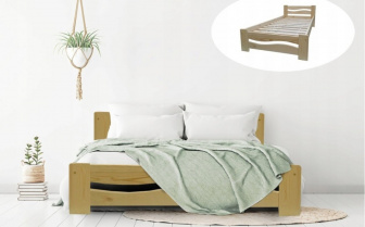 Postel TK 02 160/200 cm - masiv borovice