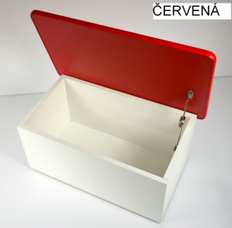 Truhla na hračky - červená