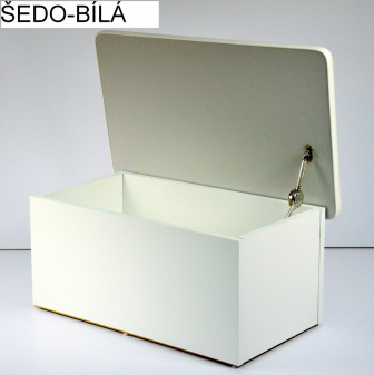 Truhla na hračky šedo/bílá