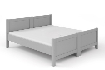 Hotelová posteľ masívu Antoaneta TWIN 2 x 80x200 cm - ŠEDÁ + rošt ZADARMO