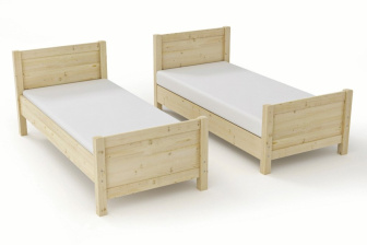 Hotelová posteľ masívu Antoaneta TWIN 2 x 80x200 cm + rošt ZADARMO
