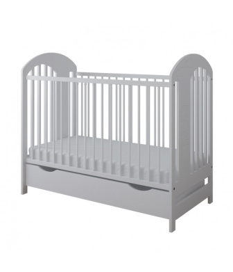 Postieľka Šimon 120/60 cm biela so šuplíkom