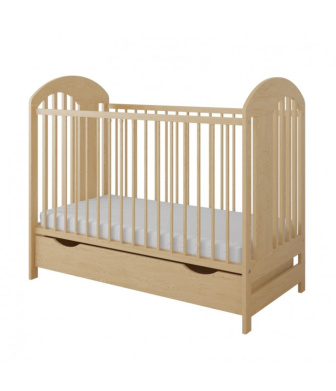 Postieľka Šimon 120/60 cm prírodná so šuplíkom