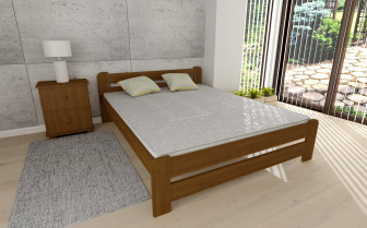 Posteľ masív Union - DUB 160/200 + matrac RELAX + rošt ZADARMO