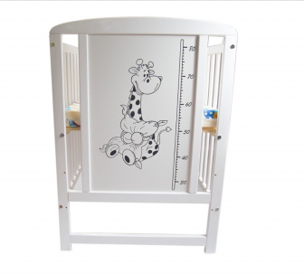 Dětská postýlka Žirafka metr - bílá 120x60 cm