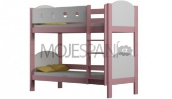 Patrová postel Vašek luk 180/80 cm růžová