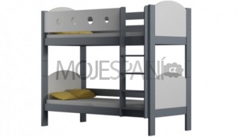 Patrová postel Vašek luk 180/80 cm šedá