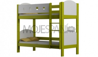 Patrová postel Vašek luk 180/80 cm zelená