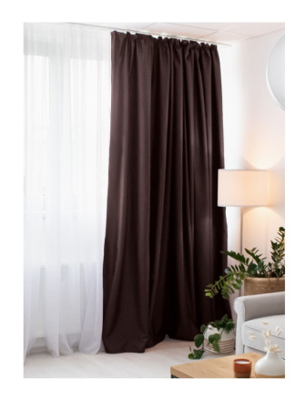 Záves Velvet 140/250 cm s gumkou - hnedá