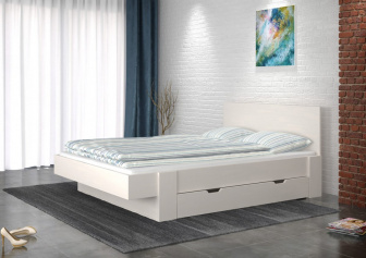Posteľ z bukového masívu Vejle 180/200 cm - BIELA + rošt ZADARMO
